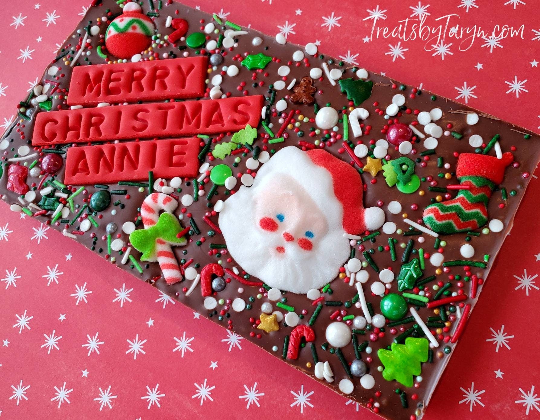Personalized Christmas Chocolate Bar: Custom Holiday Treat